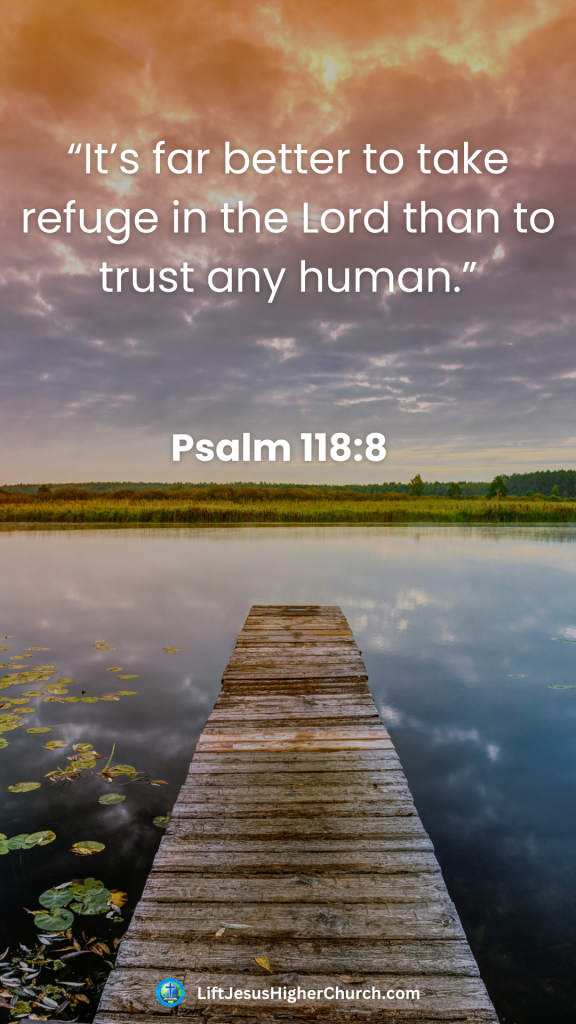 “It’s far better to take refuge in the Lord than to trust any human.”